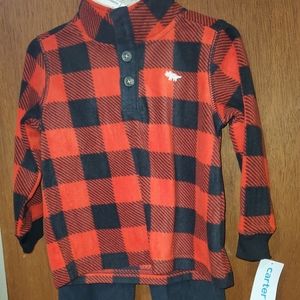 Boys 24M flannel sweater set